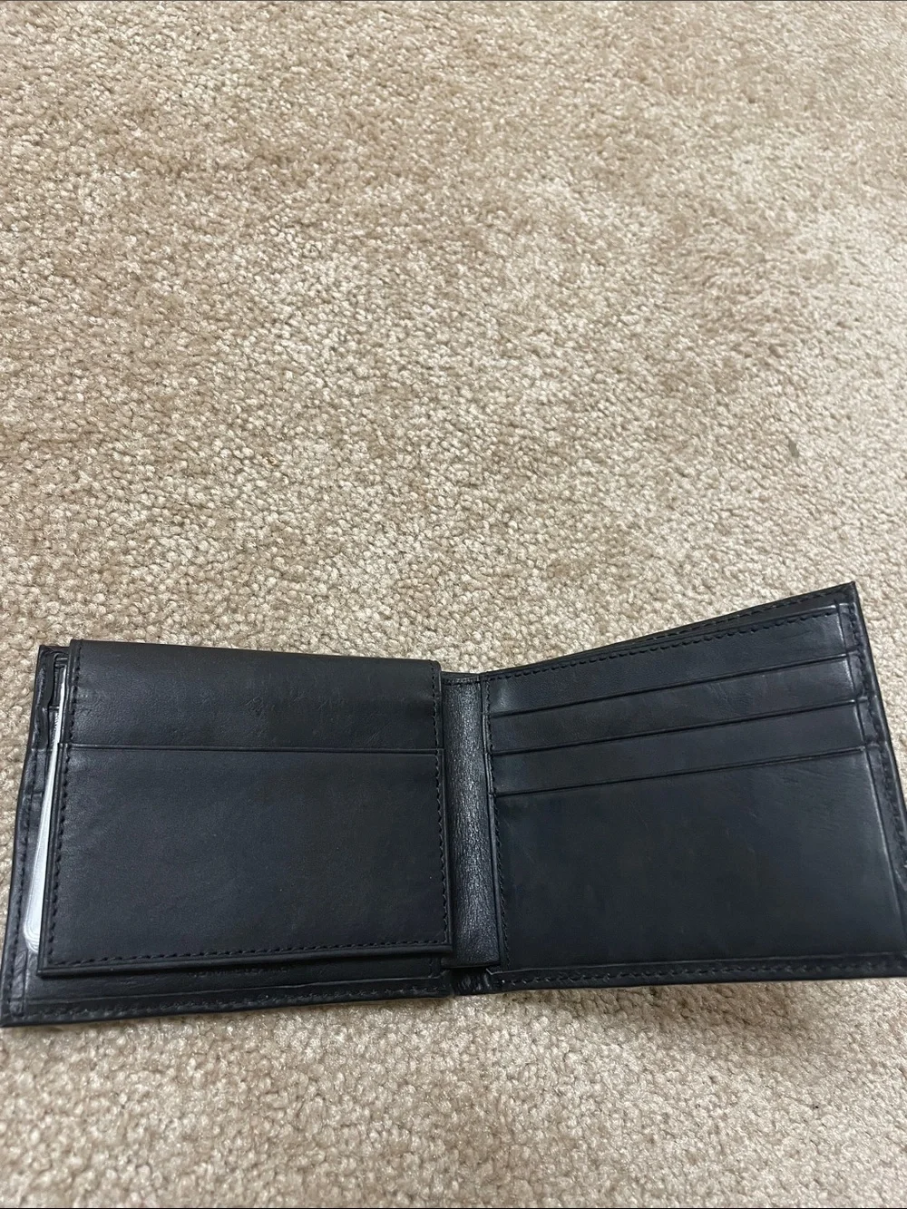 New Men’s Stafford Black Leather Bi-Fold Wallet